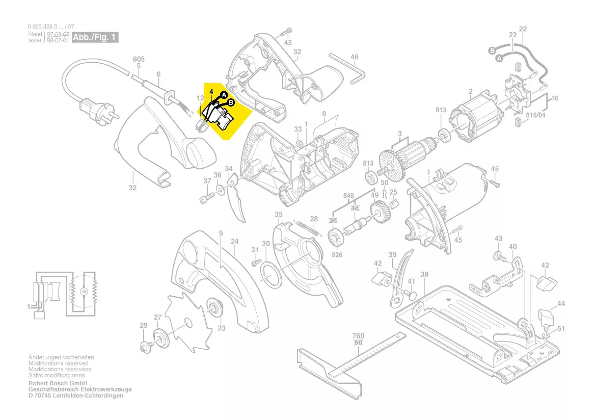 Interrupteur réf. 1 607 503 101 BOSCH